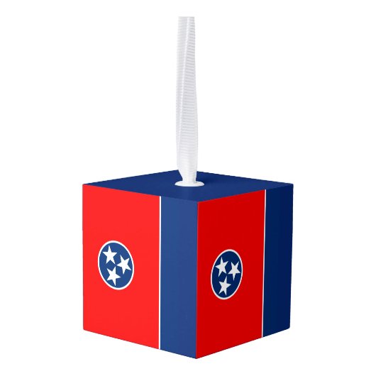 Dynamische Tennessee State Flag Graphic op a Ornament (Achter hoekig)