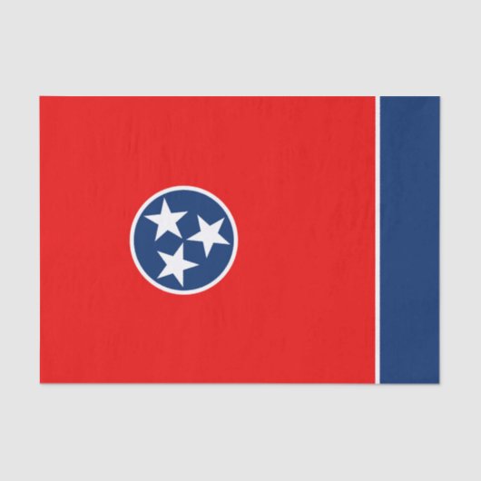 Dynamische Tennessee State Flag Graphic op a Tissuepapier (Voorkant)