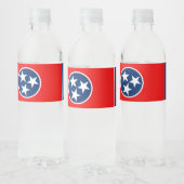 Dynamische Tennessee State Flag Graphic op a Waterfles Etiket (Flessen)