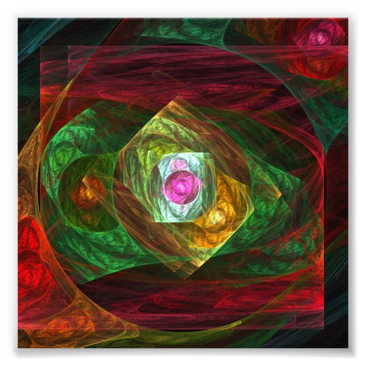 Dynamische verbindingen Abstracte Kunstfoto's afdr Foto Afdruk (Voorkant)
