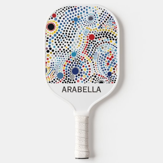  dynamische vet gestippelde kosmisch Abstract Pickleball Paddle (Voorkant)