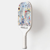  dynamische vet gestippelde kosmisch Abstract Pickleball Paddle (Links)