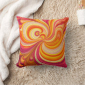 Dynamische "Vibrant Swirl" Abstracte kunst Kussen (Deken)