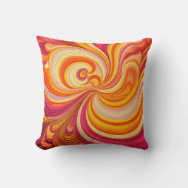 Dynamische "Vibrant Swirl" Abstracte kunst Kussen