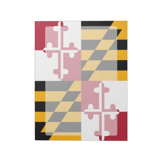 Dynamische vlag van de deelstaat Maryland Notitieblok (Gedraaid)