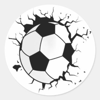 Dynamische voetbalspeld sticker