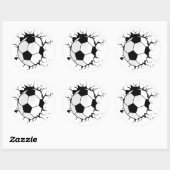 Dynamische voetbalspeld sticker (Vel)