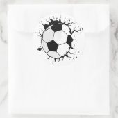Dynamische voetbalspeld sticker (Tas)