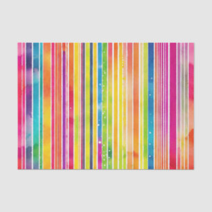 Dynamische Waterverf Stripes Tissuepapier
