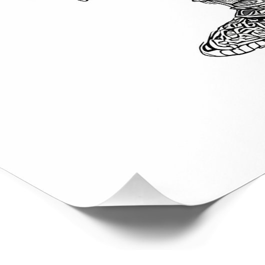 Dynamische zwart-wit Samurai Warrior tekening Foto Afdruk (Hoek)