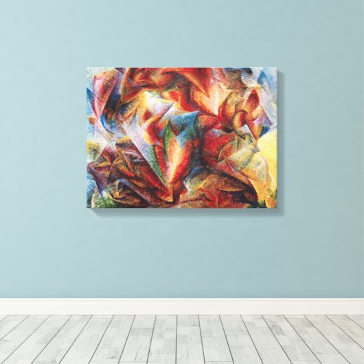 Dynamisme van een voetbalspeler van Umberto Boccio Canvas Afdruk (Insitu (Houten vloer))