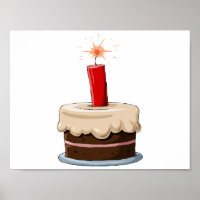 Dynamite Dans Une Affiche De Gâteau