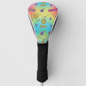 Dynamite Pop Art Rainbow Pattern Golfheadcover (Voorkant)