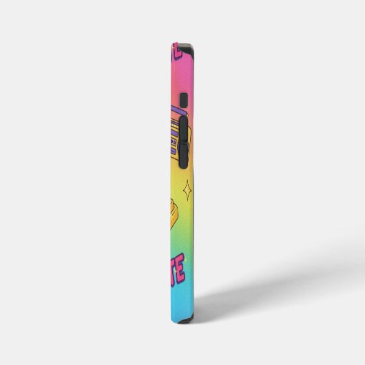 Dynamite Pop Art Rainbow Pattern iPhone Hoesje (Linkerkant)