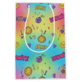 Dynamite Pop Art Rainbow Pattern Medium Cadeauzakje (Voorkant)