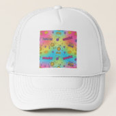 Dynamite Pop Art Rainbow Pattern Trucker Pet (Voorkant)