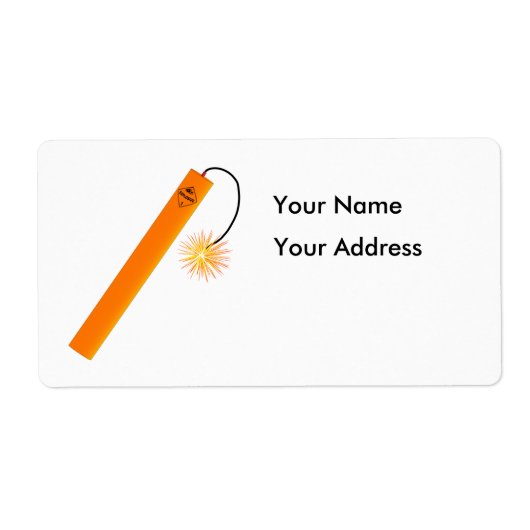 Dynamite Stick Etiket (Voorkant)