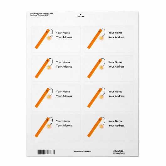 Dynamite Stick Etiket (Full Sheet)