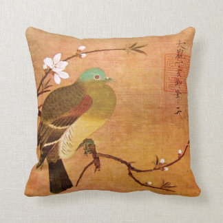 Dynasty Bird uit de 12e eeuw op een Peach Branch Kussen