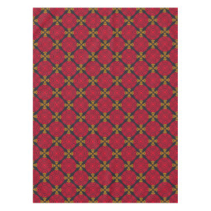 Dynasty Geometry: Rood Traditioneel Chinees Patroo Tafelkleed