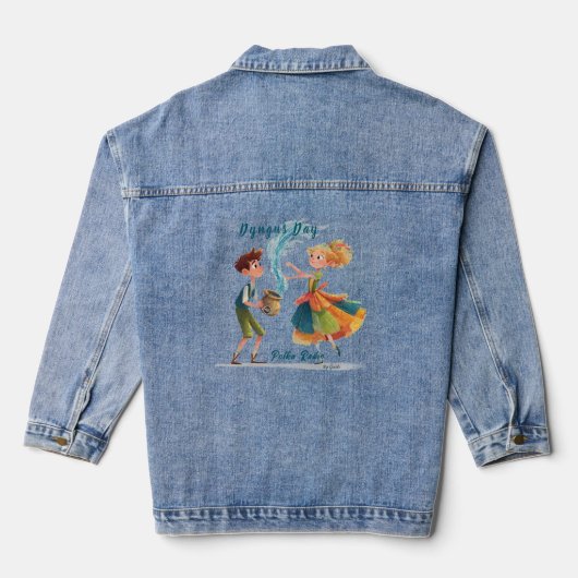 Dyngus Day Dames Denim Jasje Jacket (Achterkant)