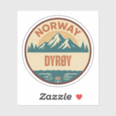 Dyrøy, Norge Noorwegen Sticker (Vel)