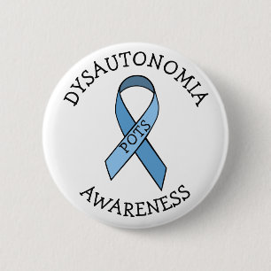 Dysautonomia Blue Awareness Ribbon Pin Ronde Button 5,7 Cm