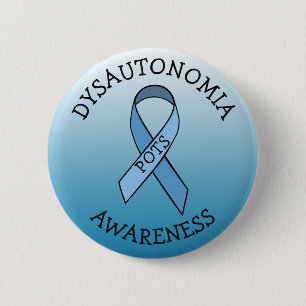 Dysautonomia Blue Awareness Ribbon Pin Ronde Button 5,7 Cm