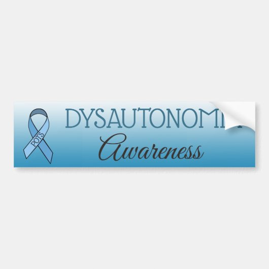 Dysautonomia POTS Awareness Ribbon Bumpersticker (Voorkant)