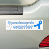 Dysautonomia Warrior op White Bumpersticker (Op auto)
