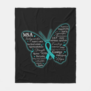 Dysautonomie Bewustmaking POTS HyperPOTS NCS Maand Fleece Deken