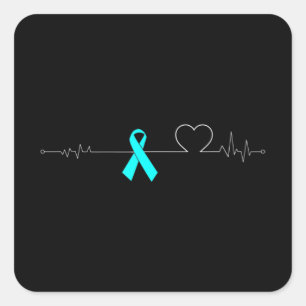 Dysautonomie Heartbeat Pulse EKG NCS Sterke POTS Vierkante Sticker