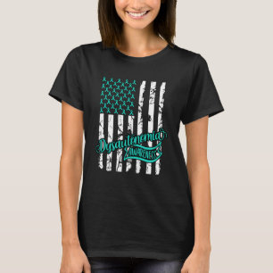 Dysautonomie Warrior Awareness POTS Blauwgroen Lin T-shirt