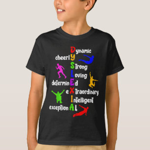 Dyslectisch dyslexie bewustzijn betekenis steun t-shirt