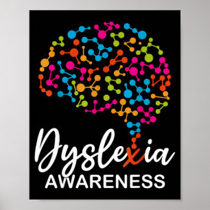 Dyslectisch dyslexie bewustzijn hersenondersteunin poster