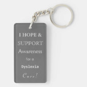 Dyslexia Angel Awareness Ribbon Sleutelhanger (achterkant)