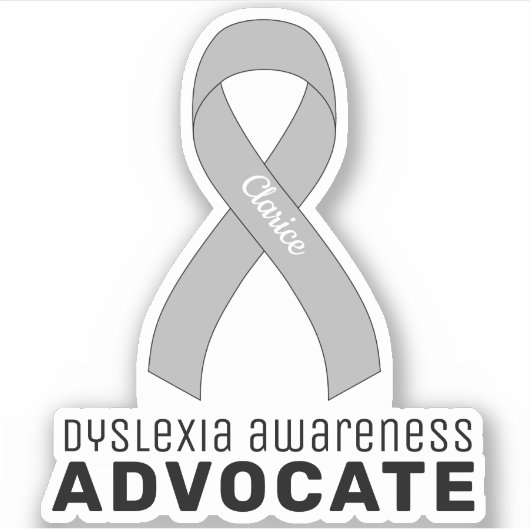 Dyslexia Awareness Advocate Vinyl Sticker (Voorkant)
