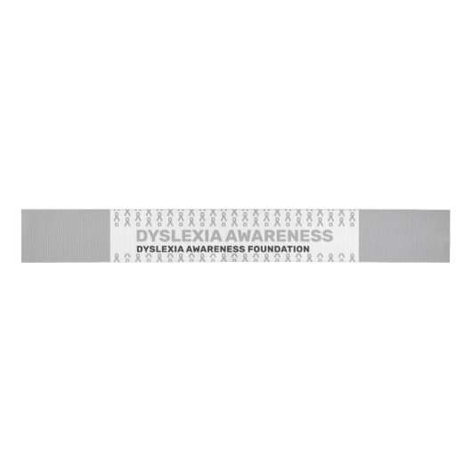 Dyslexia Awareness Pattern Grosgrain Lint (Voorkant)
