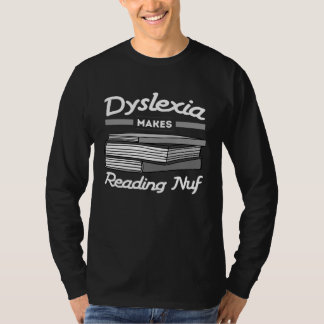 Dyslexia Ribbon Learning Disability Dyslexic Books T-shirt