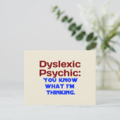 Dyslexic Psychic Briefkaart (Staand voorkant)