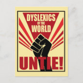 Dyslexica van de wereld ontbinden! sovjetpropagand briefkaart (Voorkant)