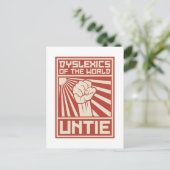 Dyslexica van de WereldUNTIE Briefkaart (Staand voorkant)