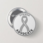 Dyslexie Advocate Lint-witte Button (Voorkant /achterkant)