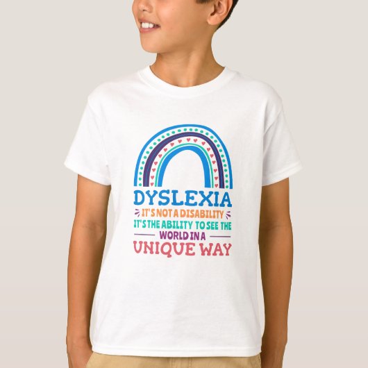 Dyslexie Bewustheid Dyslexie T-shirt (Voorkant)