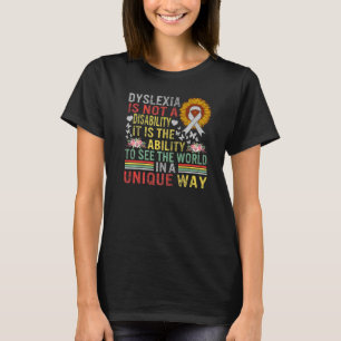 Dyslexie Bewustheid Zie Wereld Unieke Niet Invalid T-shirt