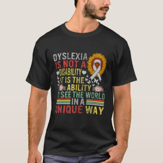 Dyslexie Bewustheid Zie Wereld Unieke Niet Invalid T-shirt