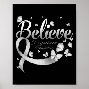 Dyslexie Bewustzijn Vlinder Poster