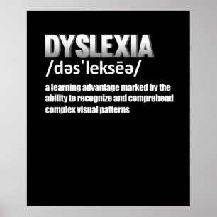 Dyslexie Definition Disability Awareness Therapist Poster