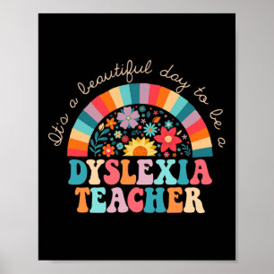 Dyslexie Docent Retro Dyslexie Snelheid Therapeut Poster
