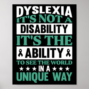 Dyslexie Het is geen handicap Dyslexie Bewustheid Poster
